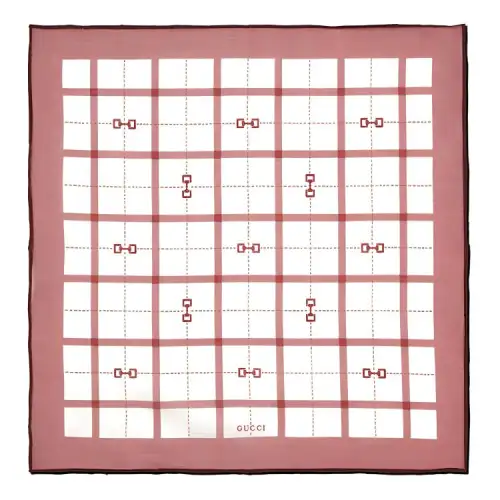 GUCCI Horsebit Scarves Men's Red/White