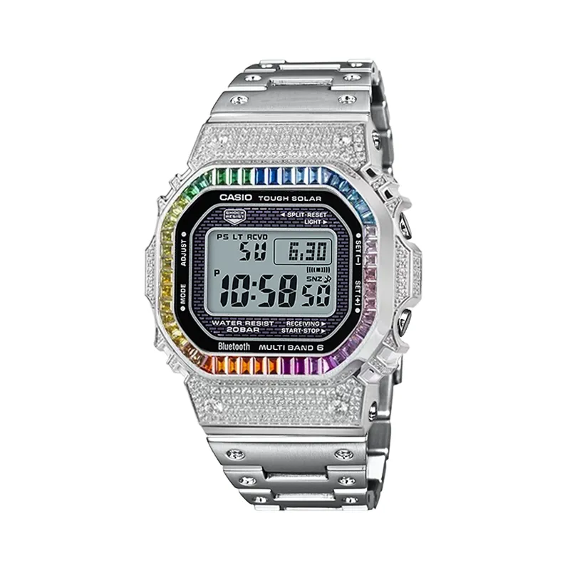 CASIO Custom Collection Solar Movement Metal Strap Watch Unisex Gray Dial