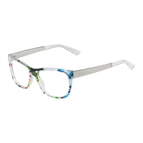 GUCCI Injection Molding Square Prescription Glasses Unisex White