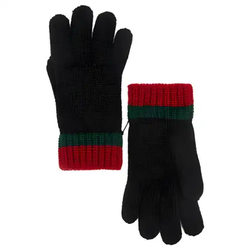 GUCCI Knit Gloves Kids Black