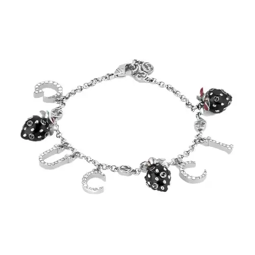 GUCCI Strawberry Pendant Bracelet