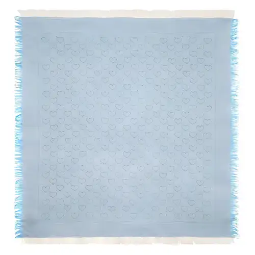 【Previous Season】heart-print wool-silk scarf