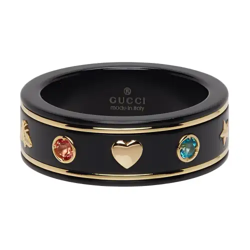 Gucci Icon 18k ring with gemstones