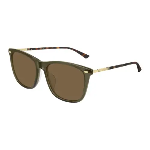 GUCCI Web Irregular Shape Sunglasses Unisex Green