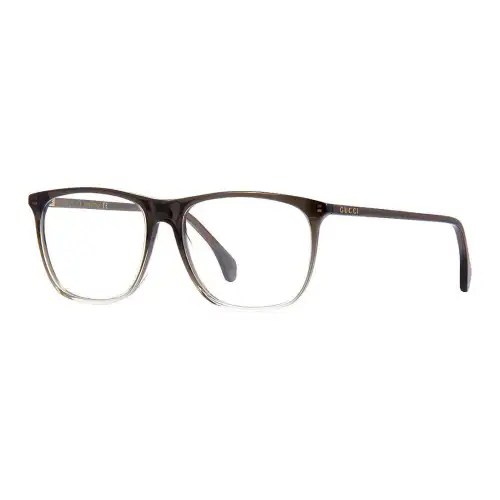 GUCCI Square Eyeglass Frames Unisex Brown