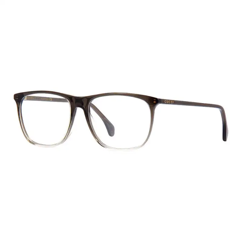 GUCCI Square Eyeglass Frames Unisex Brown