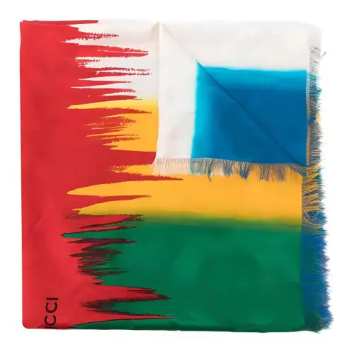Gucci 1990s abstract-print silk scarf