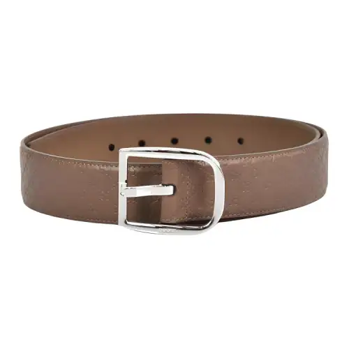 GUCCI Leather Belts Men's Brown Width 3cm