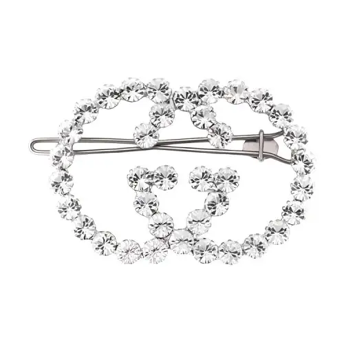 GUCCI Crystal Interlocking G Hair Clip