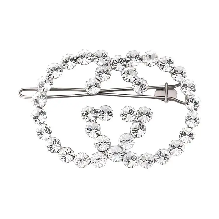 GUCCI Crystal Interlocking G Hair Clip