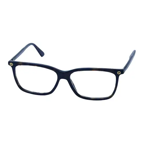 GUCCI Rectangular Eyeglass Frames Unisex Dark Brown