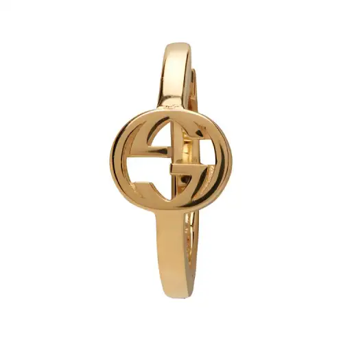 GUCCI Interlocking Earrings Women's Gold
