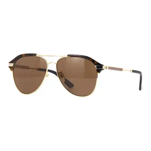 GUCCI Aviator Sunglasses Men's Brown