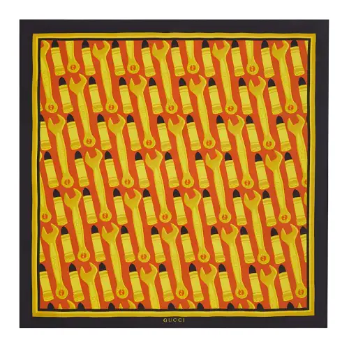 GUCCI Silk Scarves Women's Multicolor