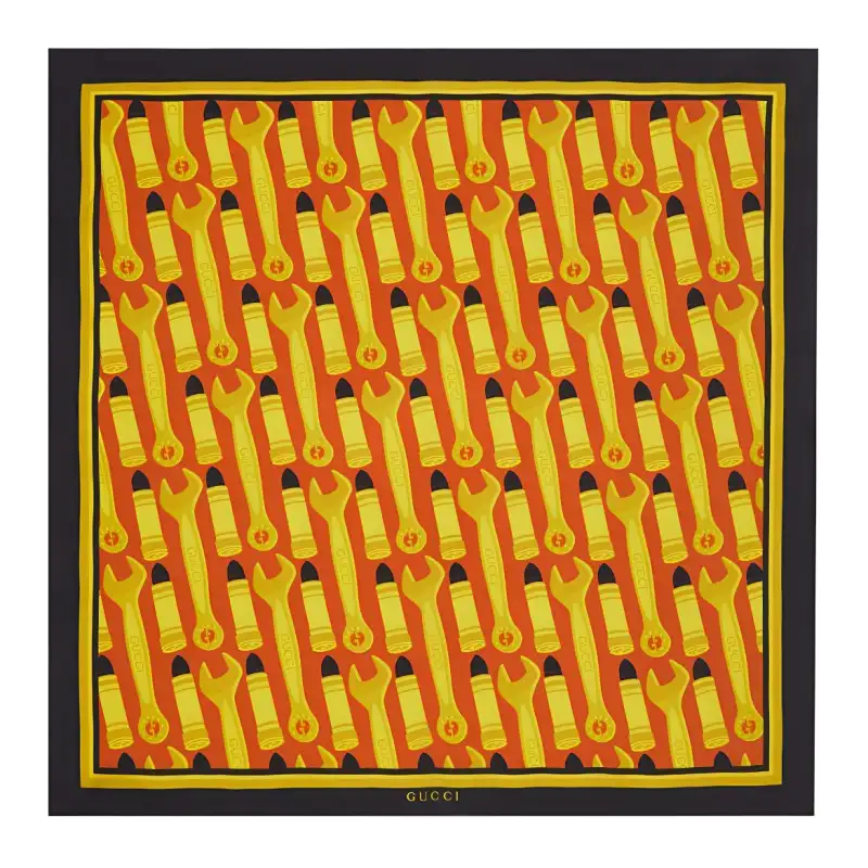 GUCCI Silk Scarves Women's Multicolor