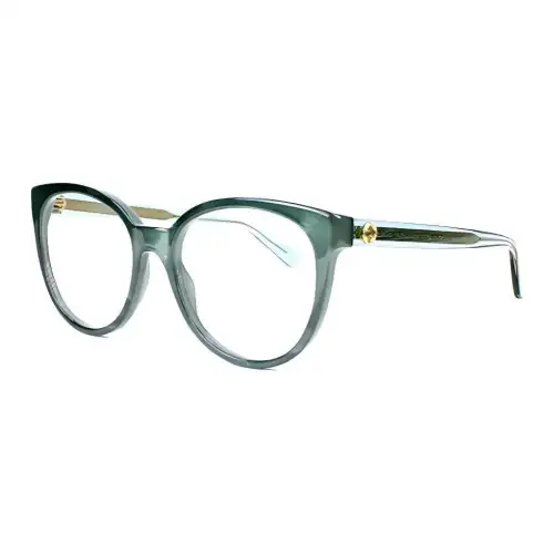 GUCCI Injection Molding Irregular Shape Prescription Glasses Unisex Green