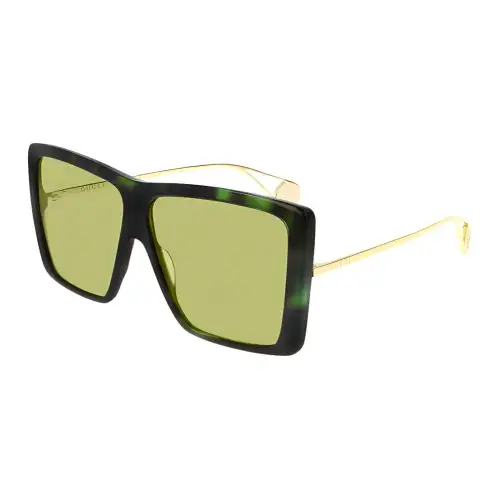 GUCCI Irregular Shape Sunglasses Unisex Green