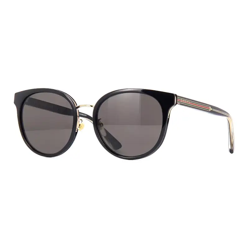 GUCCI Irregular Shape Sunglasses Unisex Black