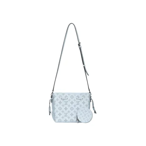 LOUIS VUITTON Bella Cow Leather Bucket Bag, Handbag, Shoulder Bag, Crossbody Bag Regular Women's Blue