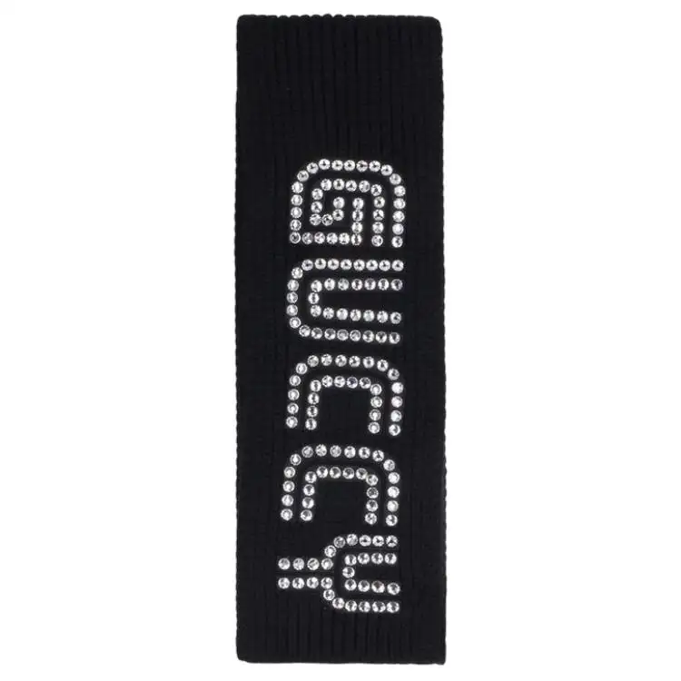 GUCCI Knit Scarves Women's Black