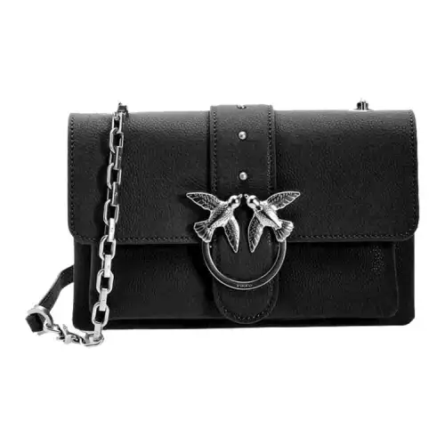 PINKO Leather Handbag, Shoulder Bag Women's Black