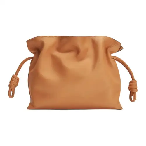 LOEWE Flamenco Nappa Calfskin Hand Handheld Shoulder Bag, Crossbody Bag Women's Caramel