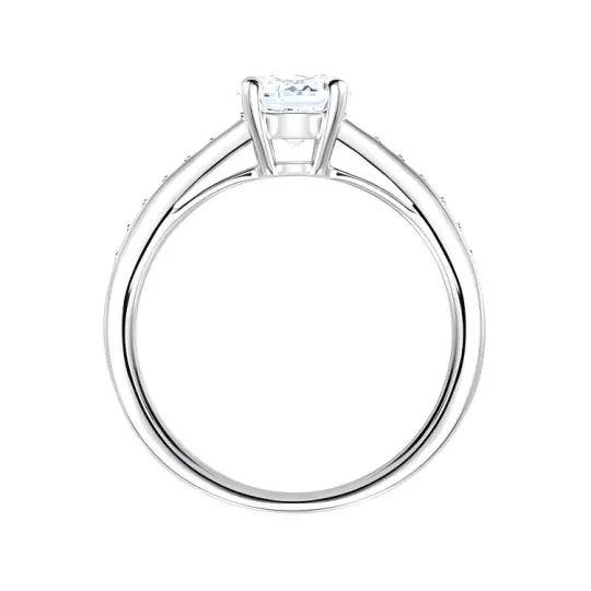 Swarovski 999 Silver Plated Rhodium Alloy Rings Women's White Silver