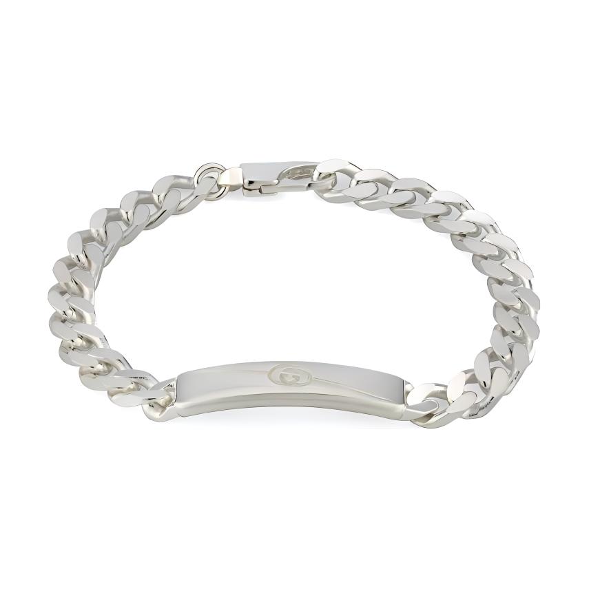 Браслет Gucci GG Supreme Horsebit Chain (серебряный)
