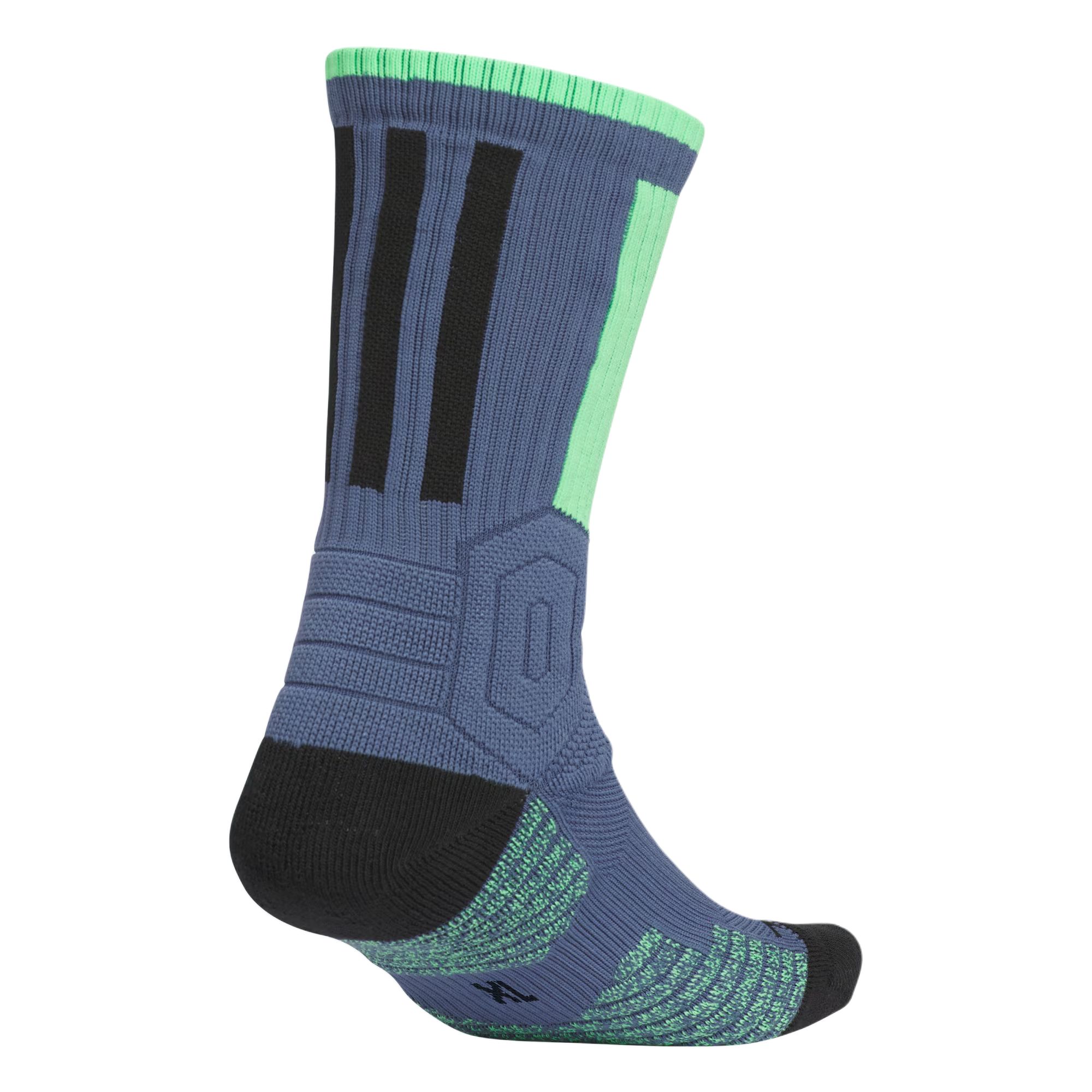 Adidas SLCT SOCK 1PP Basketball Socks Unisex 1 Pack Soft Ink Blue/Black/Bright Green