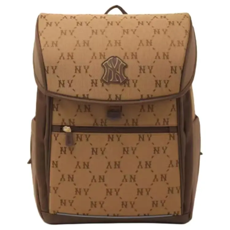 MLB Nylon Backpack Unisex Beige Yellow