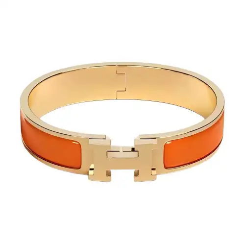 HERMES Clic H Enamel Bangles Women's