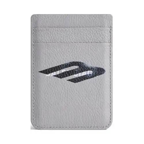 Balenciaga Cash Grained Calfskin Card Holder Men's Gray