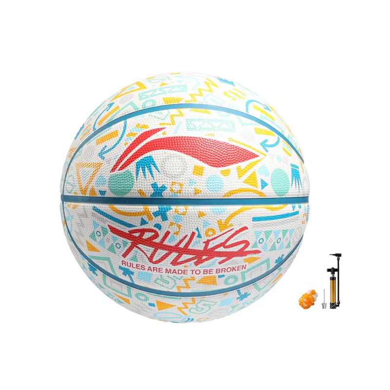 Li Ning Indoor, Outdoor, All Size 5 Ball Kids’ Basketball White Rubber