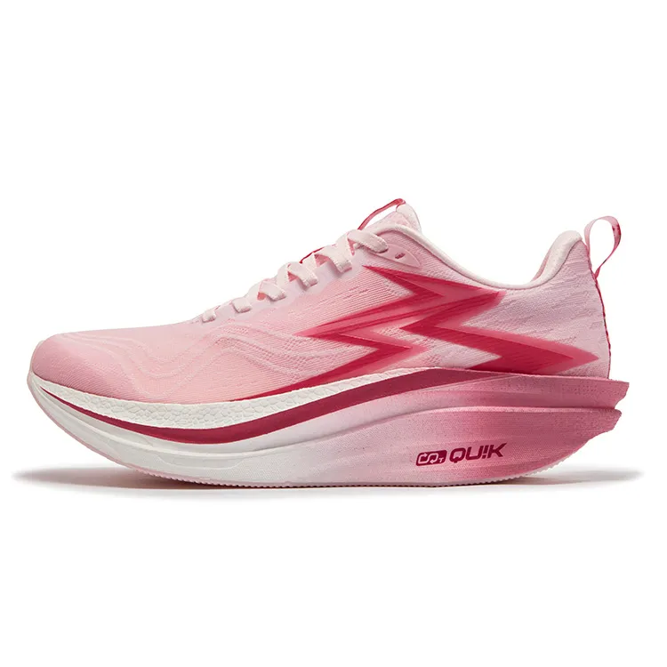 361° Flame 4 MIX Jacquard Low top Carbon Plate Training Sprint Racing Running Shoes Unisex White Pink