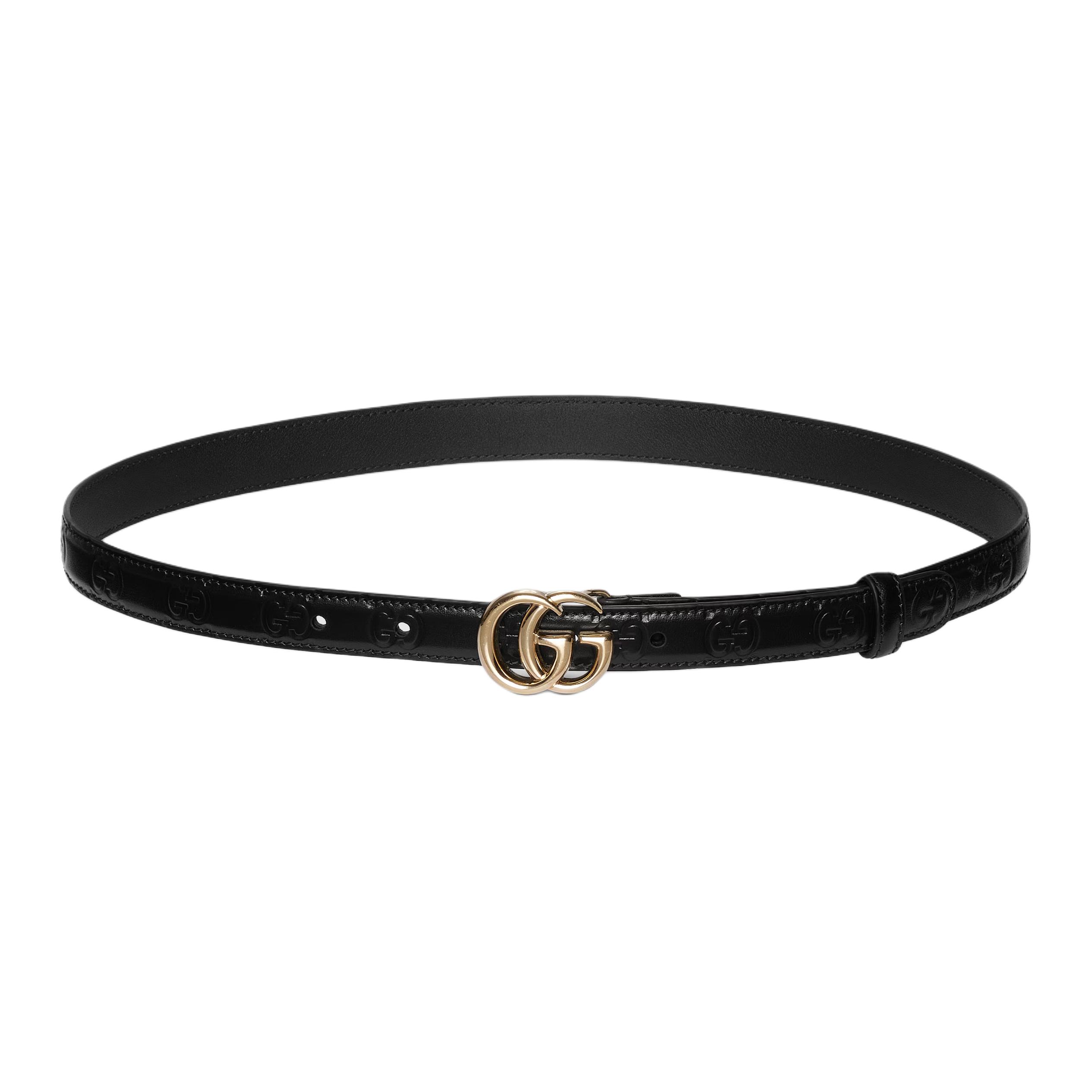 Женский ремень Gucci GG Marmont (черный)