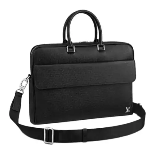 LOUIS VUITTON Cow Leather Handbag, Shoulder Bag, Crossbody Bag Men's Black