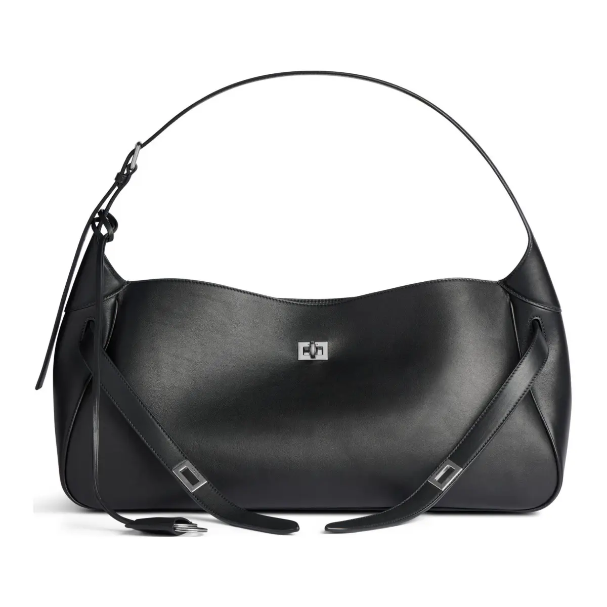 Balenciaga Smooth Cow Leather Handbag, Shoulder Bag Medium Women's Black