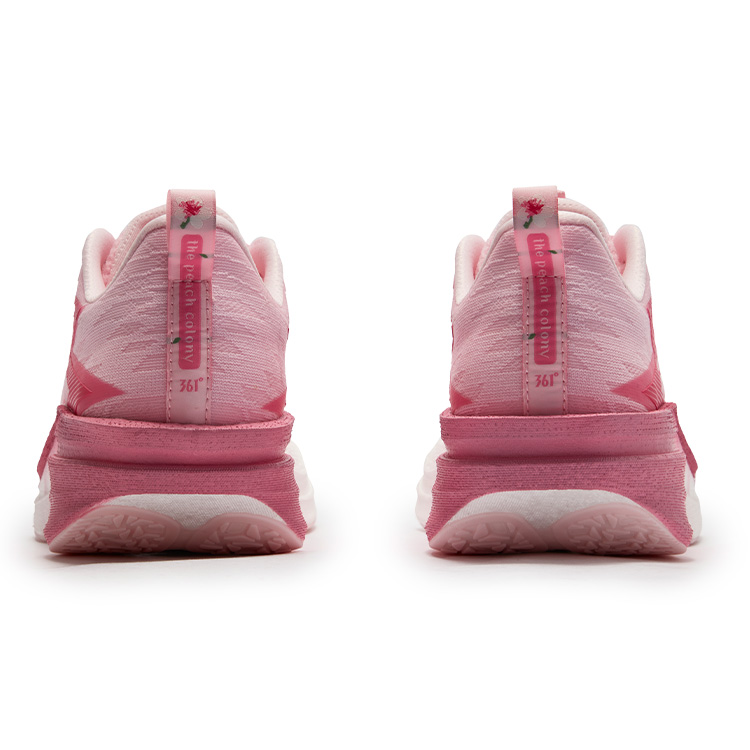 361° Flame 4 MIX Jacquard Low top Carbon Plate Training Sprint Racing Running Shoes Unisex White Pink