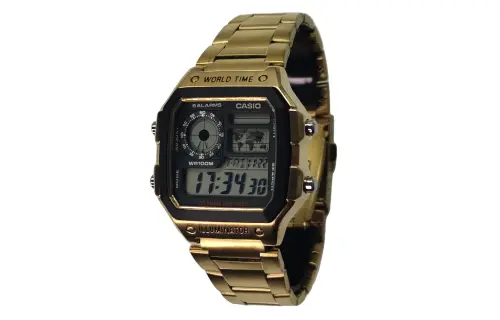 Casio, modified quartz watches, quartz watch strap stainless steel, men's watch, black dial, custom-made, 10 years, quartz mechanism, Japanese and Korean