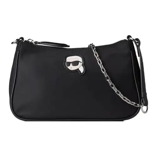KARL LAGERFELD / Karl Lagerfeld Jeans K/Ikonik Leather Handbag, Shoulder Bag Women's Black