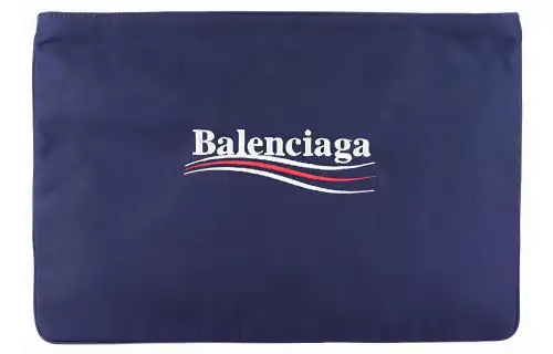Balenciaga Nylon Clutch Women's Blue