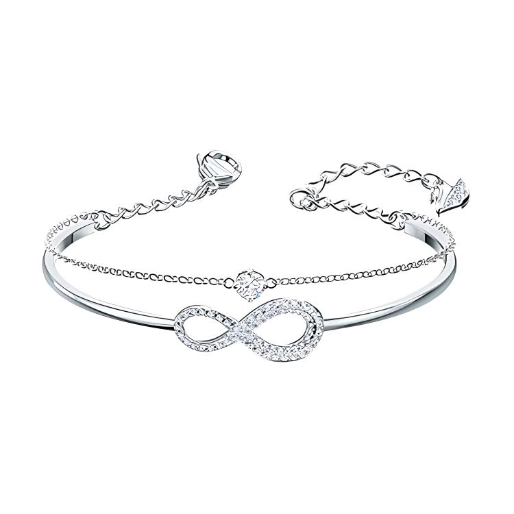 Женский браслет Swarovski Infinity (серебристо-белый) — фото 2