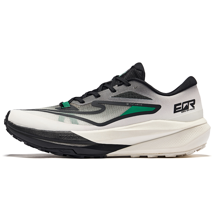 Erke Slip Resistant And Abrasion Resistant Coverage Low top Running Shoes Men’s Microcrystal White Jet Black