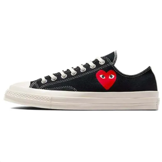 Converse Chuck Taylor All Star 70 Ox Comme Des Garcons PLAY Single Heart Black