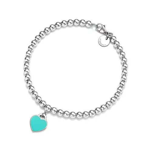 Tiffany & CO. 2000-2020s heart-charm beaded bracelet