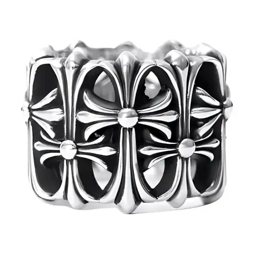 Chrome Hearts 925 Sterling Silver Rings Unisex Silver