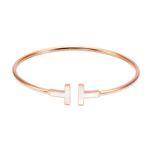 TIFFANY & CO. T Bangles Women's Rose Gold