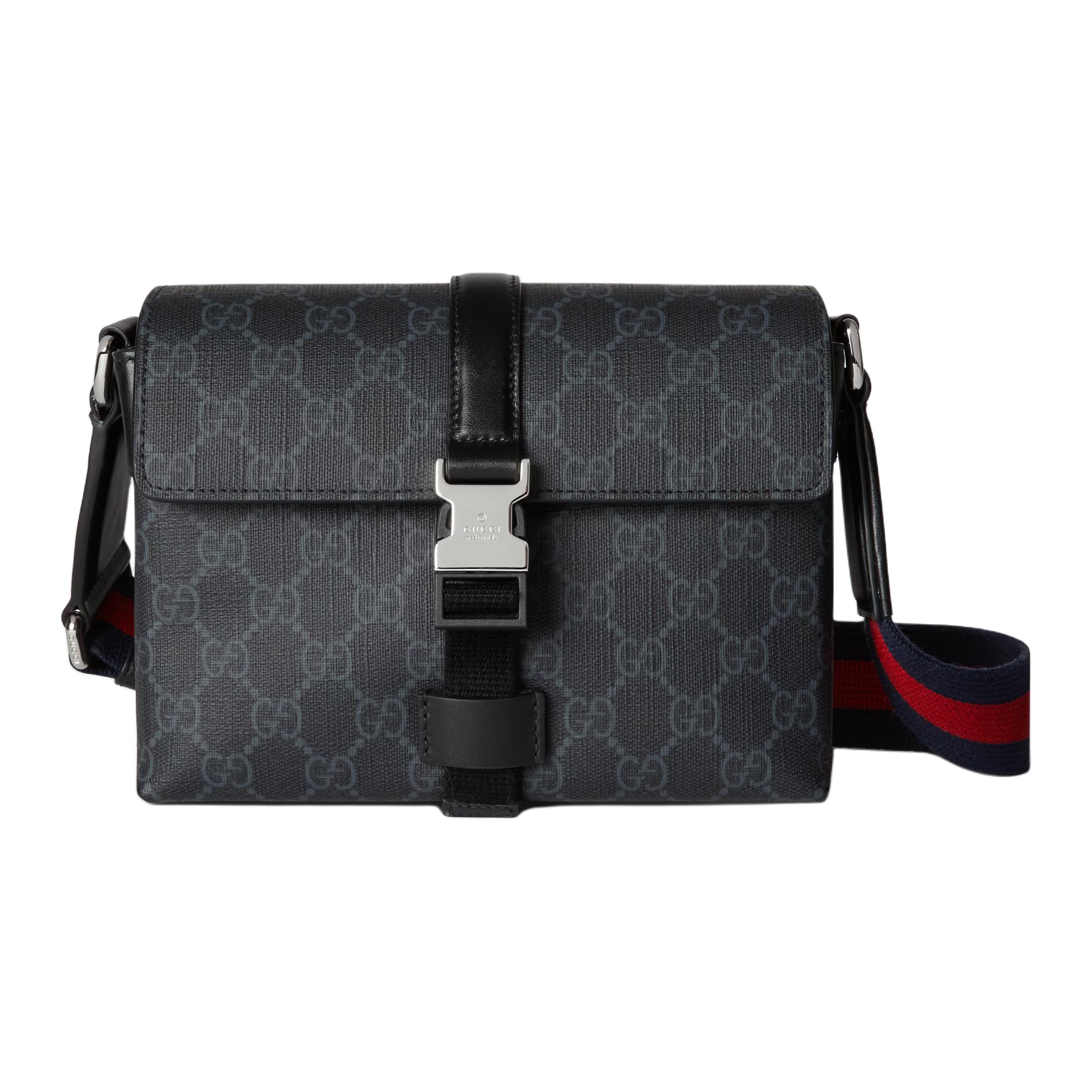 Мужская сумка Gucci GG Supreme (черная)