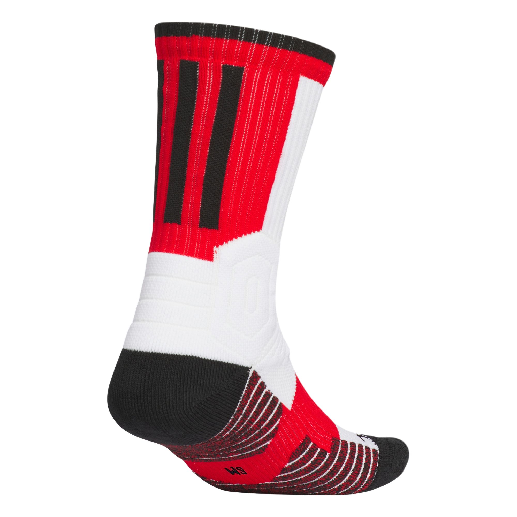 Adidas Basketball Socks Unisex 1 Pack White/Light Scarlet/Black