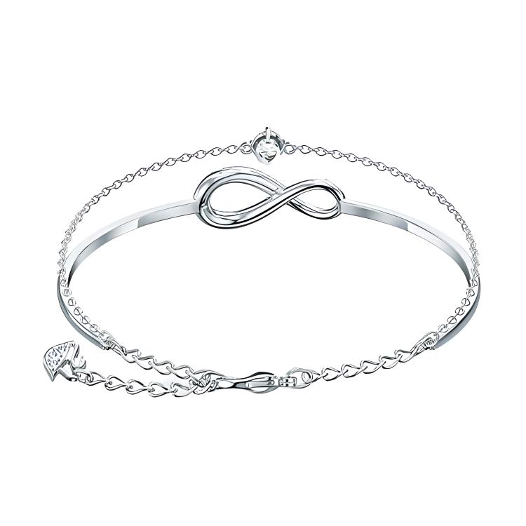 Женский браслет Swarovski Infinity (серебристо-белый) — фото 3